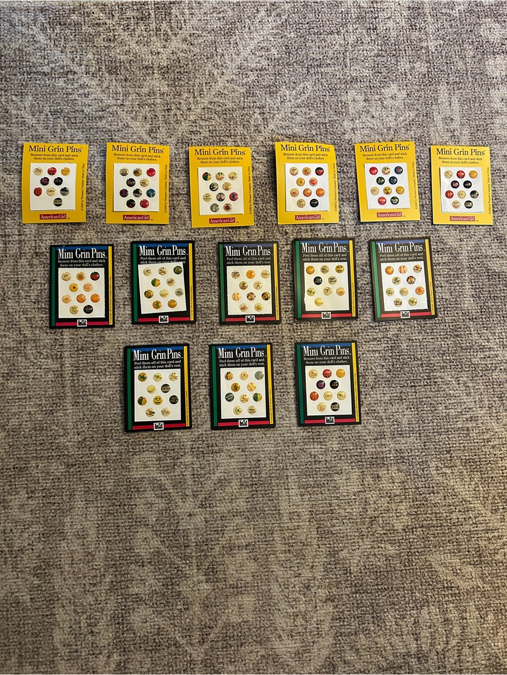 Vintage American Girl Doll Mini Grin Pins